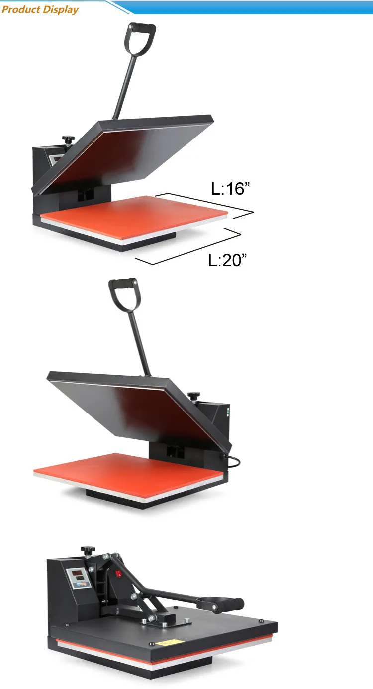 Термопресс машина 16 "x 20" авто открытая Магнитная Теплопередача машина для футболок брюки цифровой ЖК-таймер