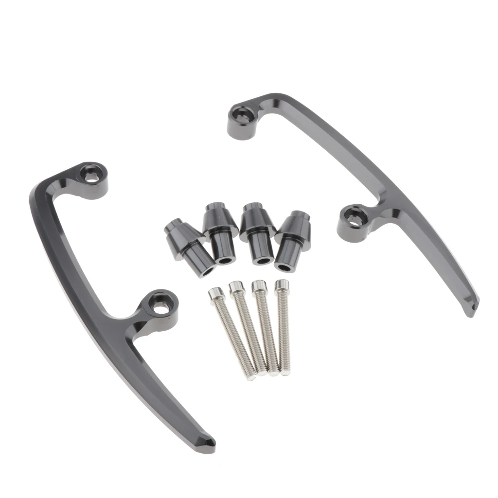 Motorcycle CNC Aluminum Rear Grab Bars Seat Pillion Passenger Rail Handle Armrest Arm Rests For Kawasaki Z650 2017-2018 Black