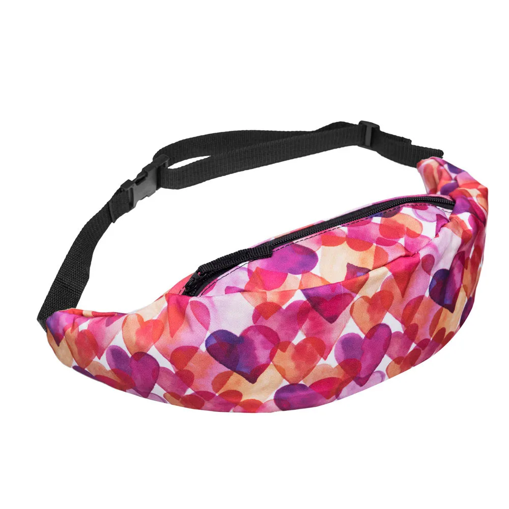 Hot Sale waist bag packs Unisex Flower Printed belt men women travel