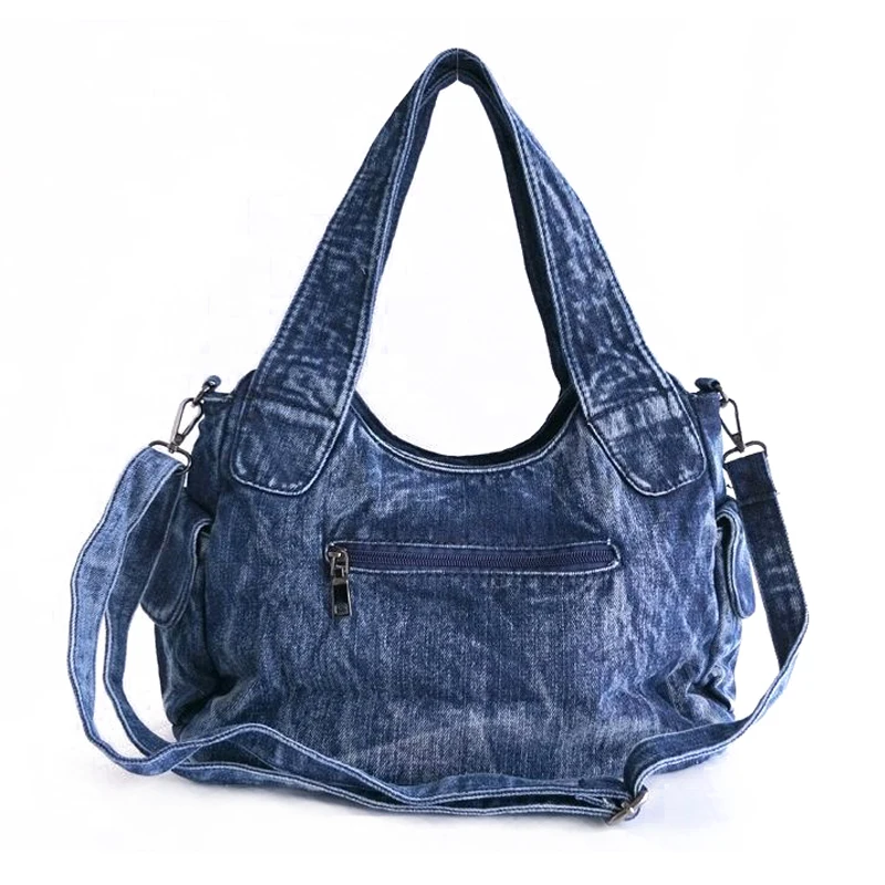 

Brand lady Bag 2019 Fashion Denim Handbags Female Jeans Shoulder Bags Weave Design lady Tote Bag