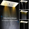 Shower Set Luxurious Electric LED Concealed Ceiling Shower System Massage Column Thermostatic High Flow Rain Shower Kit Body Jet ► Photo 3/6