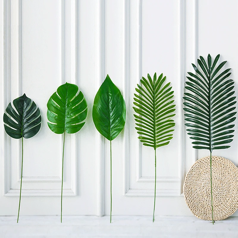 Большие искусственные растения Monstera пальмовое Тропическое растение с зелеными листьями домашнее украшение Свадебная вечеринка офис Декор магазина