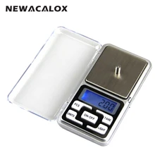 NEWACALOX 500g x 0.1g Mini Pocket Digital Scale for Gold Sterling Silver Jewelry Scales 0.1 Balance Gram Electronic Scales