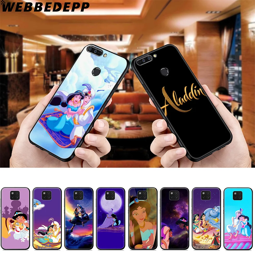 WEBBEDEPP Aladdin and Jasmine Soft Case for Huawei Mate Honor 20 6A 7A 7C 7X 8 9 9X 10 View Lite Pro 30 |