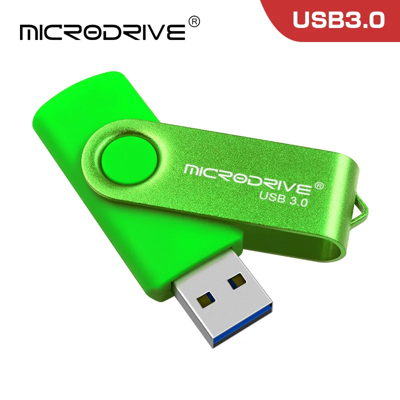 USB3.0 Flash Drive 128GB Pen drive 32GB 64GB 16GB 8GB Metal Key Ring Memory USB 3.0 Stick - Цвет: Зеленый