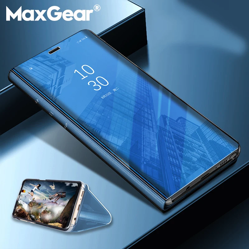 

MaxGear Mirror Flip Case For Huawei Nova 3 3i 3E View Telefon Cover For Samsung Galaxy P8 P20 Pro Mate 10 20 Lite Y7 Y6 Prime
