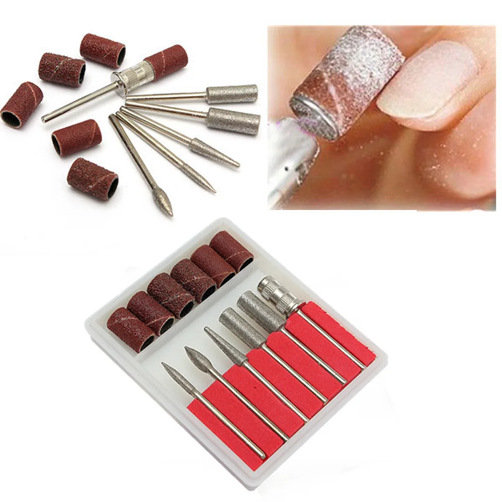 6pcs Electric Nail Art Diamond Burr Bits Drill for Engraving Etching
