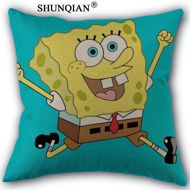 Custom Pillowcase spongebob High Quality Home textile Cotton Linen One