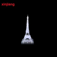 80 шт. DIY 3D Париж Эйфелева башня Crystal Puzzle мигающий музыкальный головоломка модель для взрослых и детей головоломки украшения дома здание игрушки}