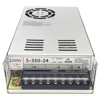 

S-350-24 Switching Power Supply 350W 24V14.6A AC/DC Transformer Driver Indoor for CNC Machine DIY, LED , Etc.. 24 volt power