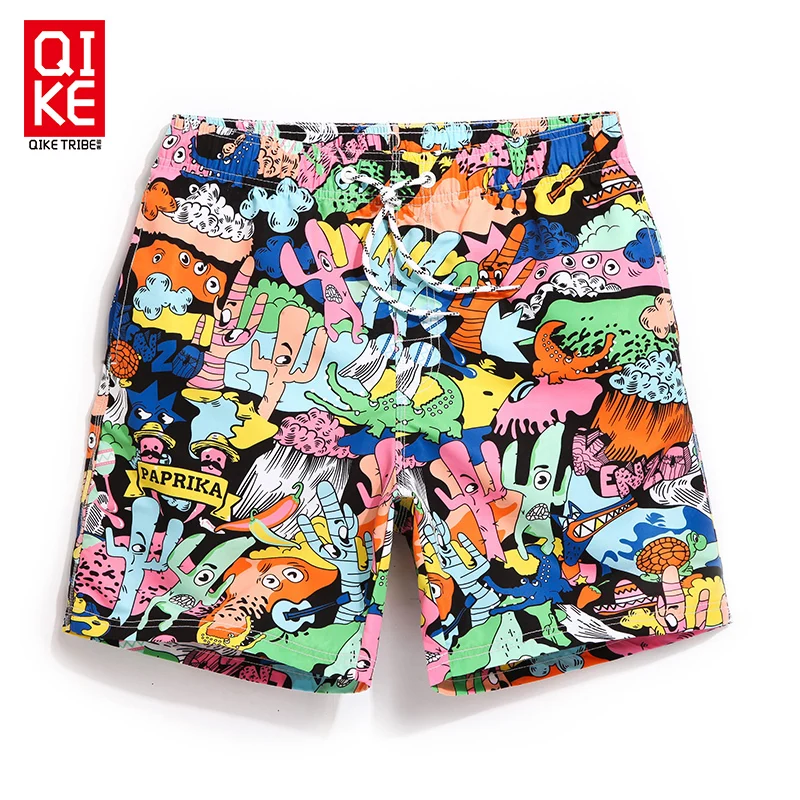 Boardshorts الرجال ملابس العرق شاطئ السباحة القصيرة مجلس تصفح جذوع السباحة سونجا الغمد ياقة الكرتون السباحة