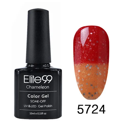 Elite99 дизайн ногтей изменение температуры Цвет УФ-гель для ногтей замачиваемый светодиодный Гель-лак для ногтей Полупостоянный 10 мл гель-лаки - Цвет: 5724