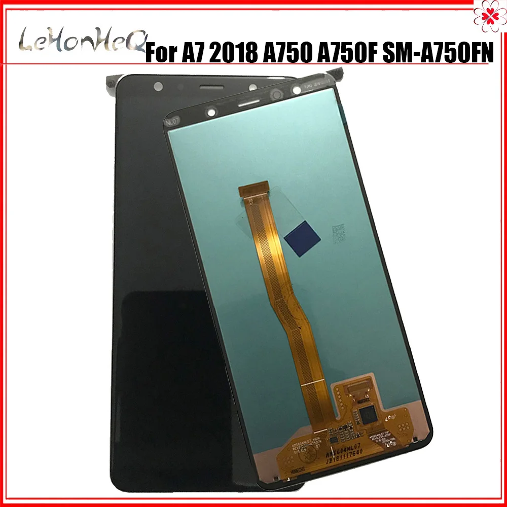 

Test AMOLED LCD For Samsung Galaxy A7 2018 A750 A750F SM-A750F Touch screen Digitizer LCD Display Assembly