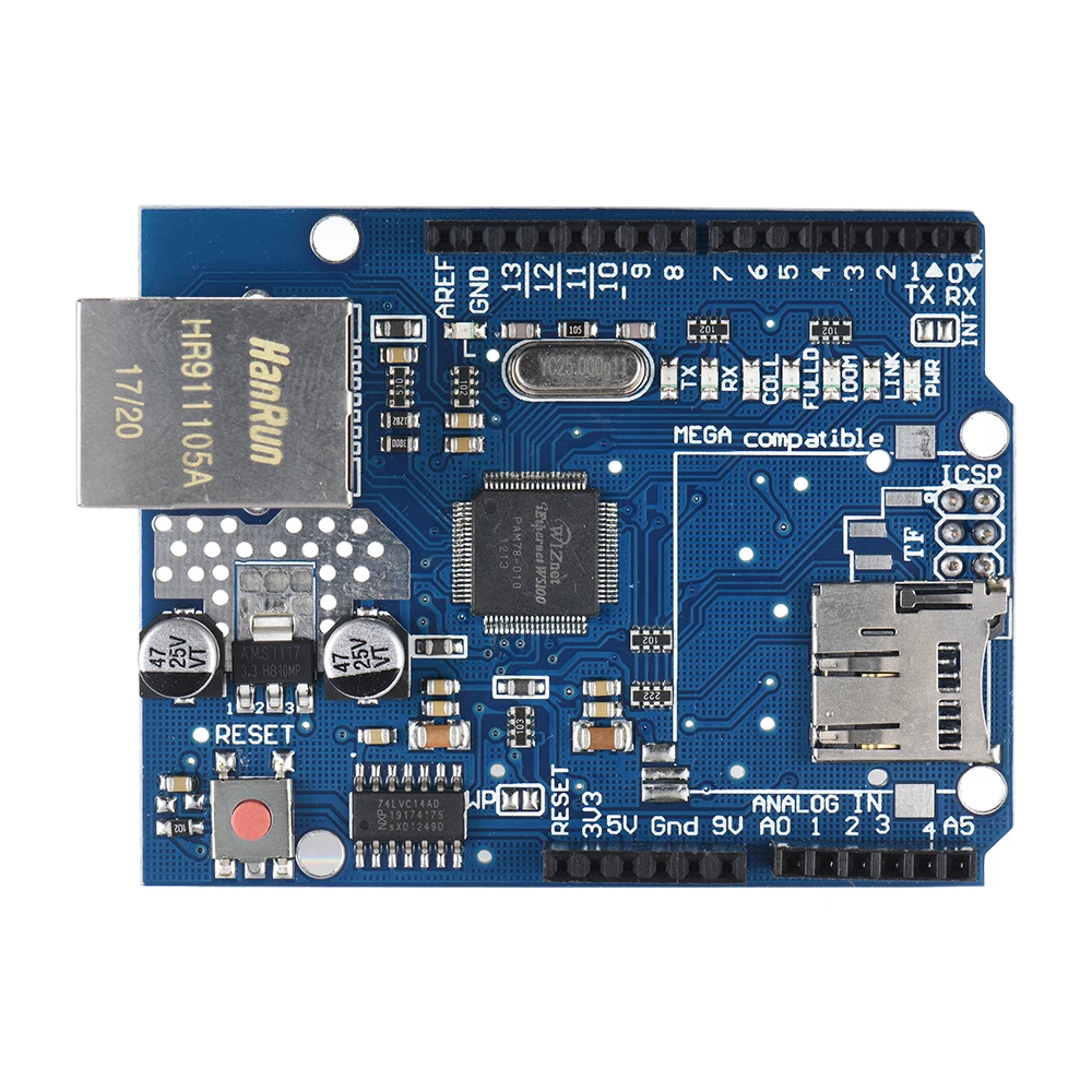 Плата расширения W5100 UNO Ethernet Shield со стандартным интерфейсом для Arduino|Аксессуары