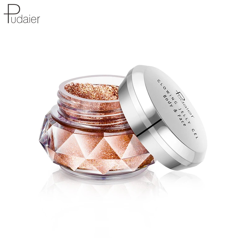 Pudaier Shimmer Highlighter Powder Palette Face Contouring Makeup Highlight Face Bronzer