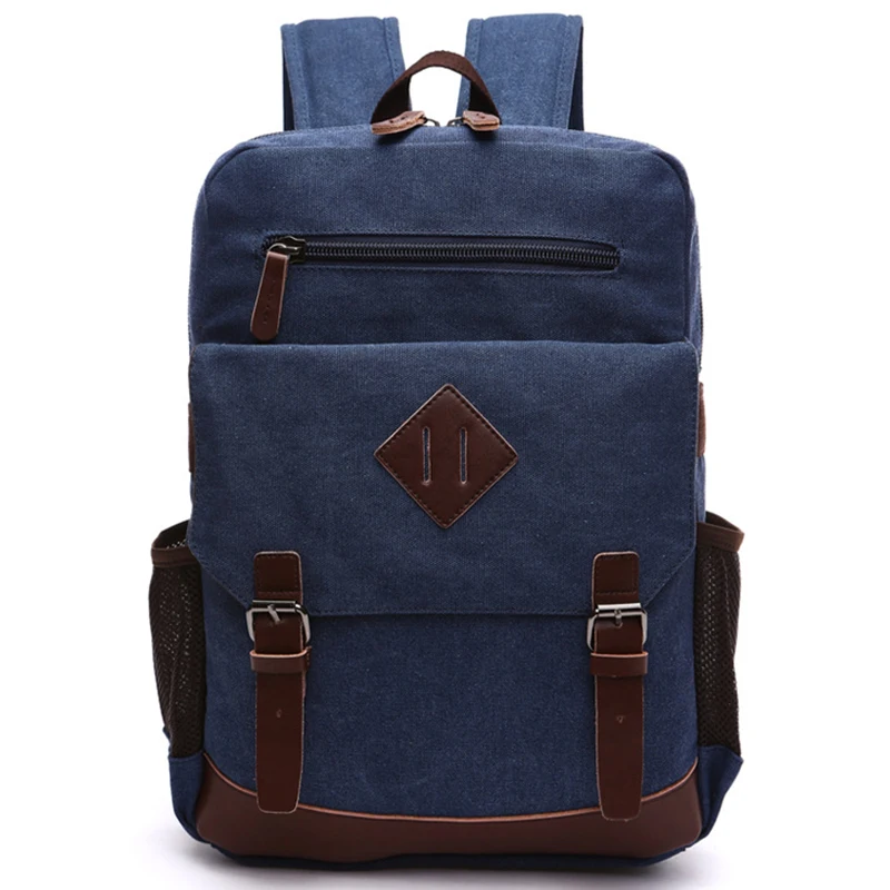 Casual Men Backpack Canvas College School Student Retro Rucksacks Male Travel Bag Multi-Function Laptop Bags Vintage Mochila CG