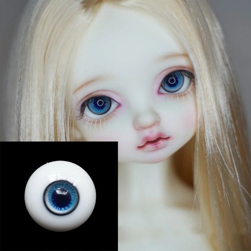 1/3 1/4 1/6 Bjd кукольные глаза для BJD куклы игрушки sd Глазные яблоки 12 мм голубые