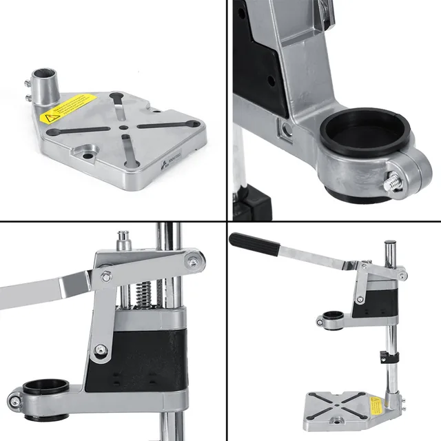 Adjustment Drill Bench Press Stand Tool Workbench Pillar Pedestal Clamp for Drilling Collet Scale & Stop Added Functionality