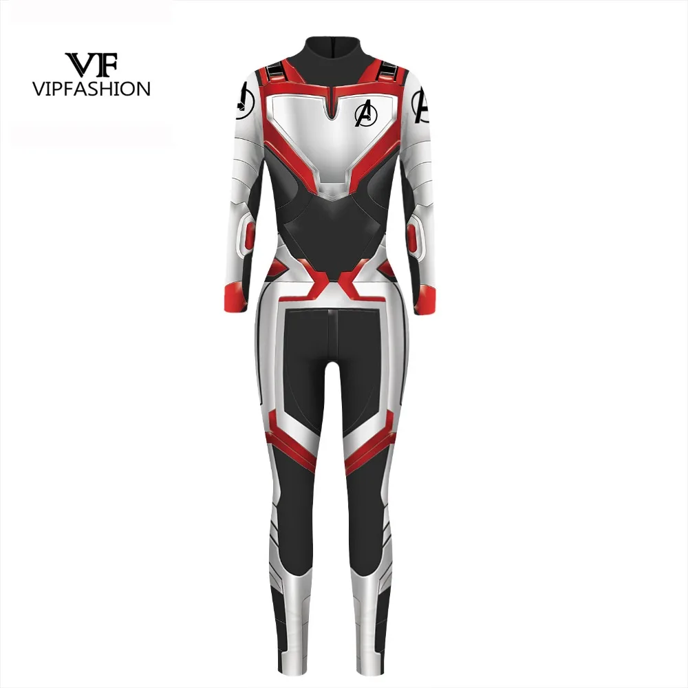 VIP FASHION High quality Women Girls The Avengers 4 Endgame Quantum Realm Superhero Marvel Cosplay Costume Superhero Jumpsuits