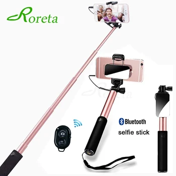 

phone Selfie Stick Monopod With mirror Wireless Bluetooth remote control Universal Foldable Tripod For iPhone 6 samsung Selfie