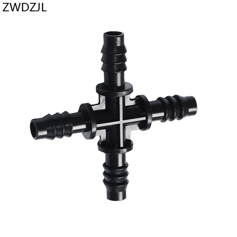

Garden hose connector 3/8 Cross barb 4 way Cross Connector splitter 8/11 cross water splitter fittings 4pcs