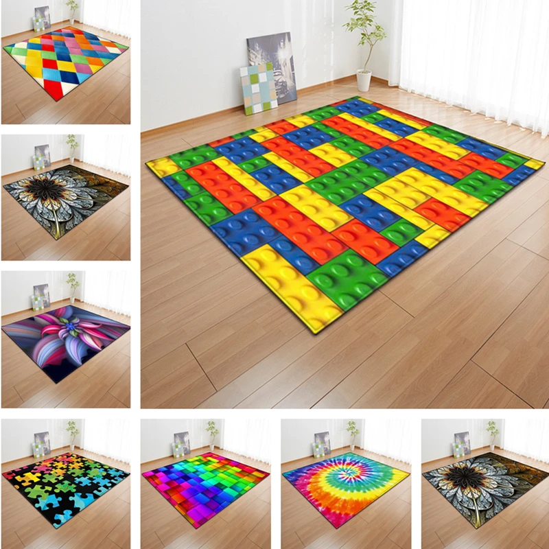 3d Красочные коврики для домашнего декора гостиной спальня ковер для детской комнаты Большие размеры гостиная Холл коврик Домашний декоративный коврик