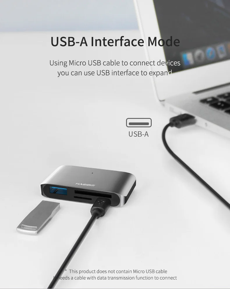 Устройство для считывания карт hagides type-C USB-C USB 3,0 SD/Micro SD/TF OTG адаптер для ноутбука/USB-C телефона type C многофункциональный конвертер