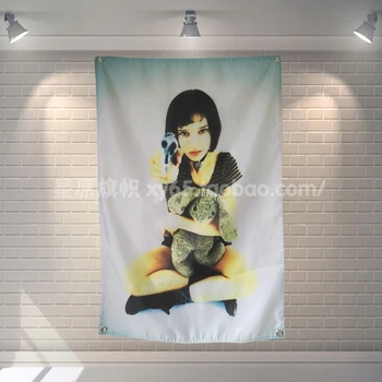 

"Leon - The Professional" Classic Movies Cloth Flag Banners & Accessories Bar Billiards Hall Studio Theme Wall Hanging Decor