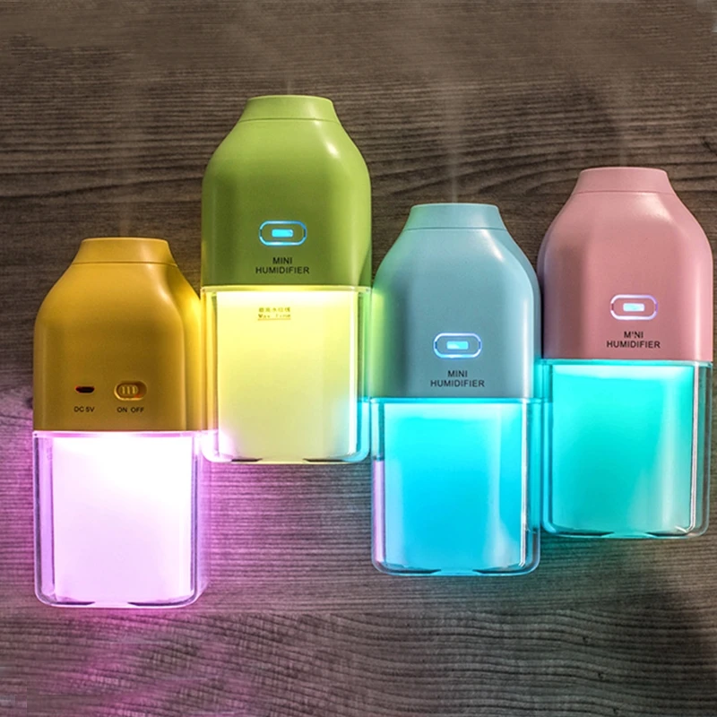

Rechargeable Air Humidifier Ultrasonic Car Air Freshner Mini USB Aroma Essential Oil Diffuser Mist Maker With Color LED Light