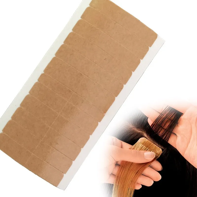12pcs/sheet 4x0.8cm Strong Super Hair Adhesive Tape Protein Double Sided Hair Adhesive Tapes Skin Weft Wig Lace Hair Extension
