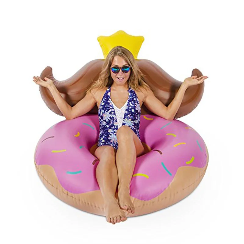 140cm Inflatable Donut Swimming Ring Pool Floats Floating Row with Cute Beard Arm Chair Kids Adults Summer Beach Water Pool Toys 140cm Inflatable Donut Swimming Ring Pool Floats Floating Row with Cute Beard Arm Chair Kids Adults Summer Beach Water Pool Toys