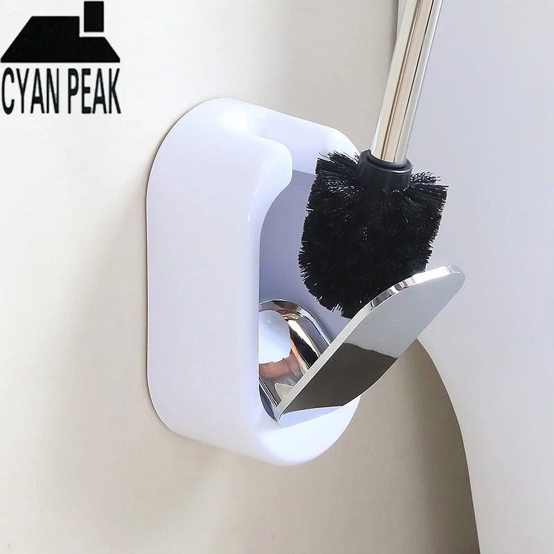 

1PC Wall-Mounted Household Toilet Brush Set Household Hotels Supplies Stainless Steel Toilet Brush Bathroom Brush Holder