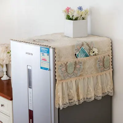 European Refrigerator Cover Cloth Washing Machine Dust Cover Kitchen Accessories Decoration Home Refrigeratordust Cover - Цвет: 1