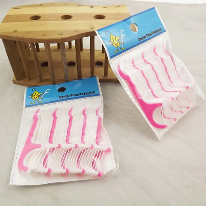 

100pcs/4 Packs Oral Dental Floss Flosser Teethpick Brush Tooth Pick Oral Care After Lunch
