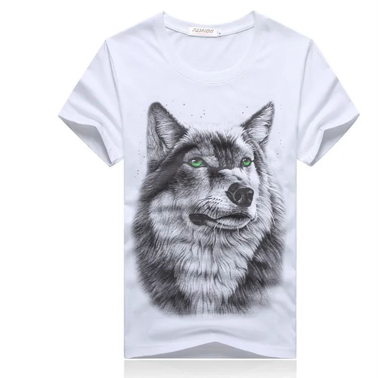 3D Printing wolf tshirt Free shipping Fashion Men'...