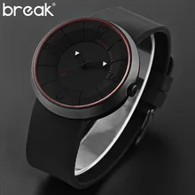 Break Men’s Women Top Luxury Brand Fashion Sports Analog Quartz Wristwatch Creative Unique Silicone Band Watches Gift for Men