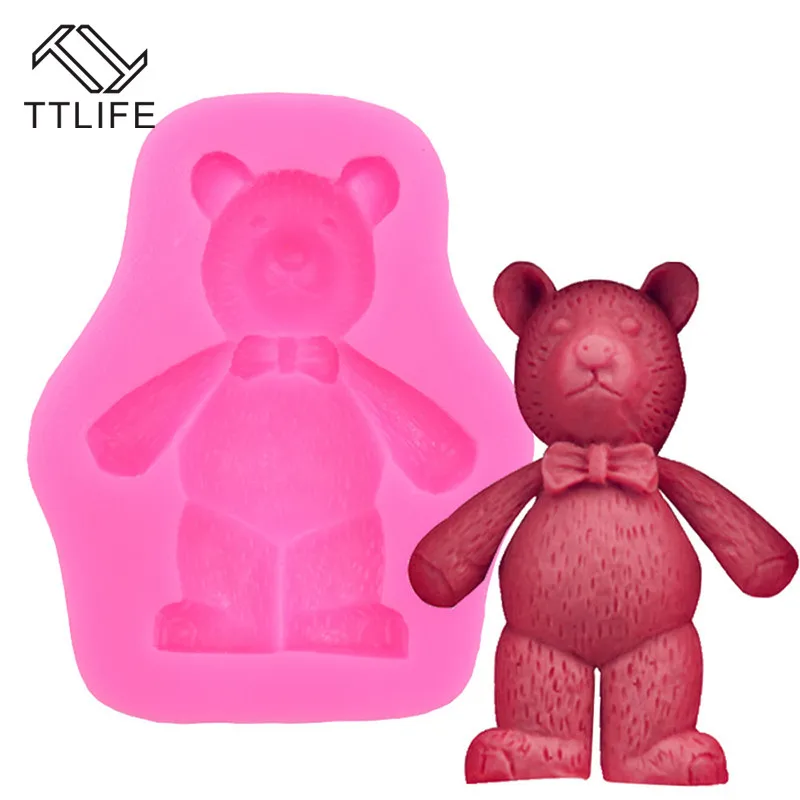 

TTLIFE 3D Bear Form Cake Mold Silicone Mold Baking Tools Kitchen Fondant Cutters Kitchen Fondant Chocolate Mold Decorating
