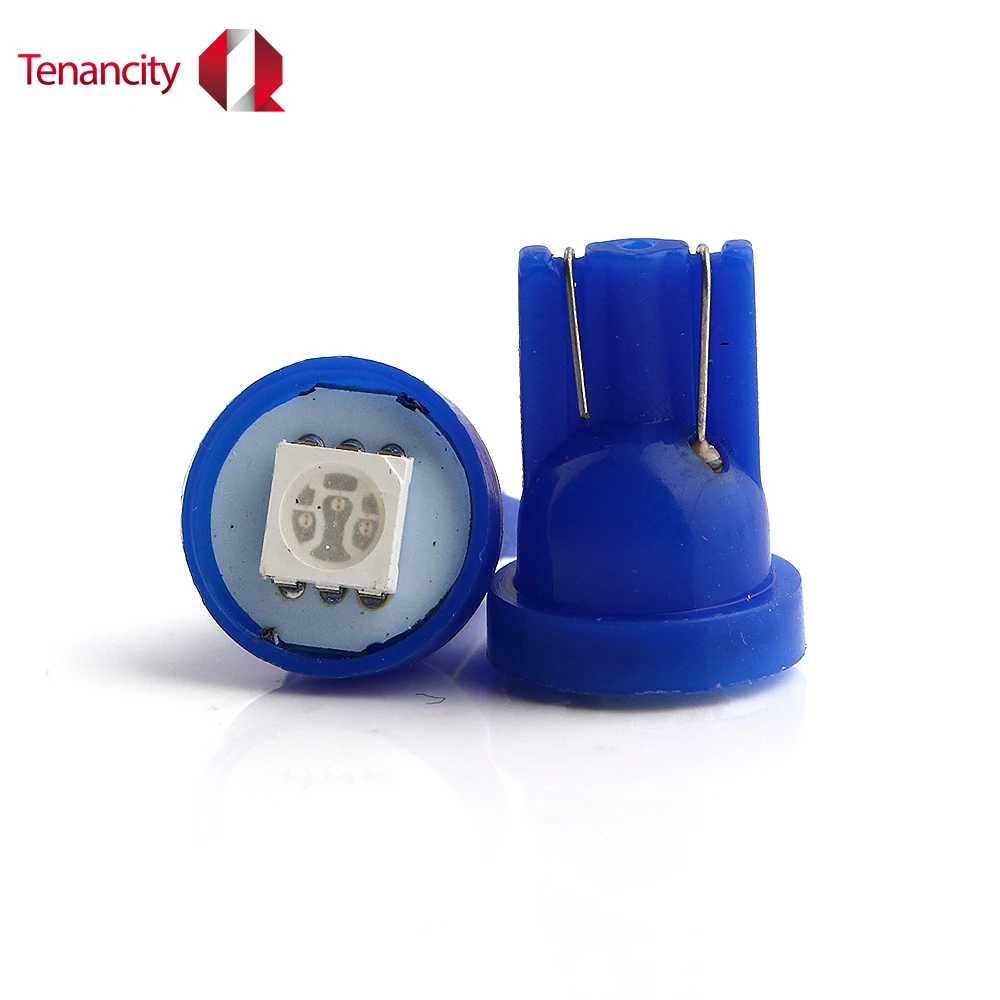 10 100 шт. красочные T10 5050 1SMD 194 168 W5W автомобилей клина стороны Хвост Чтение свет