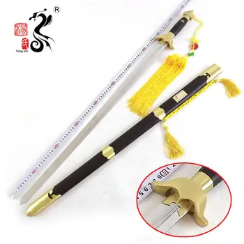 

HIGH QUALITY CHINESE SWORD CHINESE WUSHU JIAN STAINLESS STEEL SIGN BLADE HANDMADE CARVE BRASS FITTINGS @2079