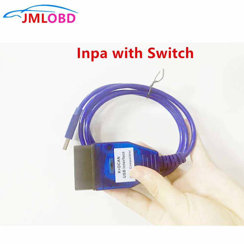 С переключателем FT232RL чип INPA Ediabas K+ DCAN OBD2 USB интерфейс для BW INPA K DCAN диагностический кабель для диагностики неисправностей