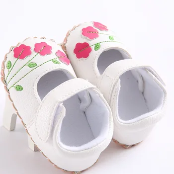 

Baby girl shoes flowers PU shoes princess non-slip soft bottom toddler shoes