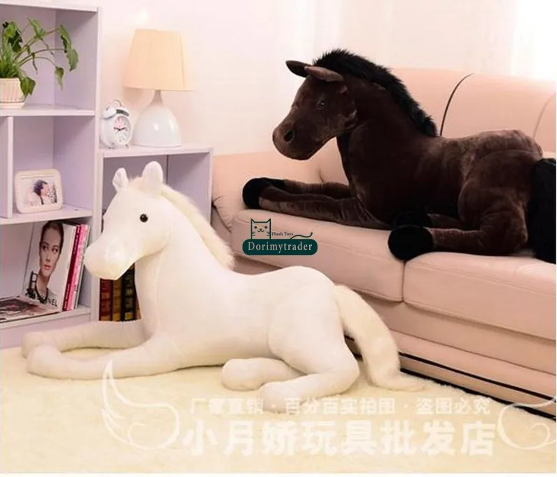 Dorimytrader 130cm X 60cm Giant Stuffed Soft Plush Emulational Animal Horse Toy 4 Color Great Baby Gift Free Shipping DY60252 (19)