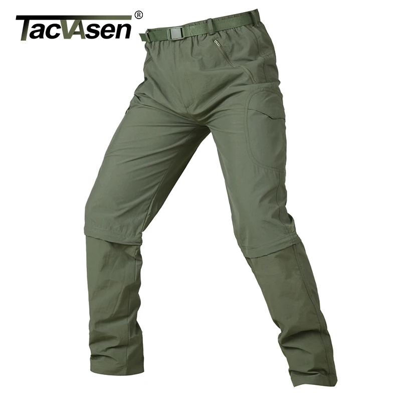 

TACVASEN Men Summer Quick Drying Pants Camouflage Military Tactical Pants Lightweight Hike Climb Removable Trousers TD-YCXL-050