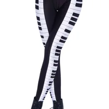 MINSUNDA Горячая сексуальная модная женская одежда пианино клавиатуры 3d принт galaxy фитнес колготки для девочек карандаш брюки супер