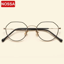 NOSSA отлично личность металлические оправы для очков винтажный с прозрачными стеклами очки для мужчин женщин рецептурные оптические оправы стильные солнцезащитные очки