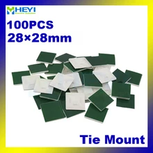 Factory direct sale 100pcs/pack Self Adhesive Cable Tie Mount base holder 28*28mm cable tie mount