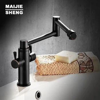 

Folding kitchen mixer tap black kitchen tap Black kitchen faucet 360 ronating kitchen sink mixer blackend sink tap MJS663