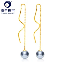 YS 18k Solid Gold 8-9mm Silver Blue Mirror Lustrous Japanese Akoya Hanadama Pearl Drop Earrings Wedding Fine Jewelry YS 18k Solid Gold 8-9mm Silver Blue Mirror Lustrous Japanese Akoya Hanadama Pearl Drop Earrings Wedding Fine Jewelry