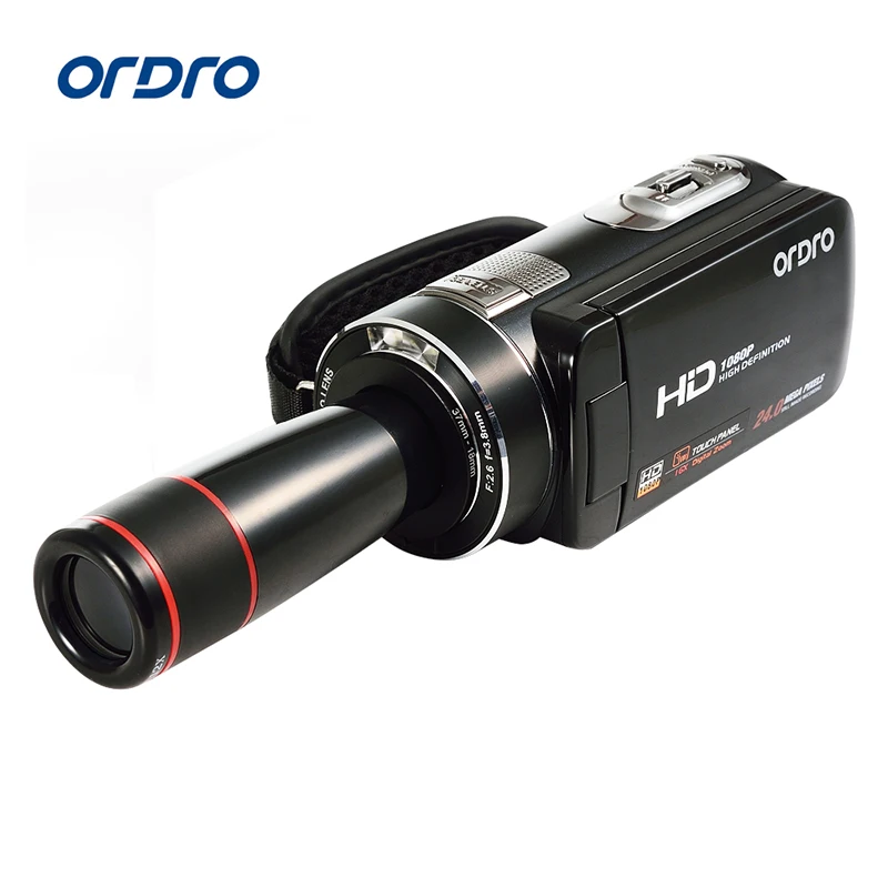 

Ordro Camcorder HDV-Z18 Plus 1080P FHD Digital Video Camera Recording with 12X Teleconverter Remote Control HDMI Output