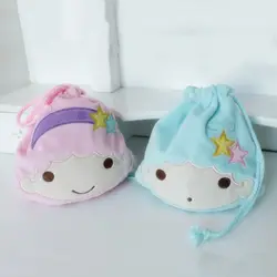 1 шт. милый мультфильм Япония Little Twin Star плюшевые портмоне мешки Drawstring Детский кошелек Twin звезда сделать каваи ключевую сумка подарки Игрушка